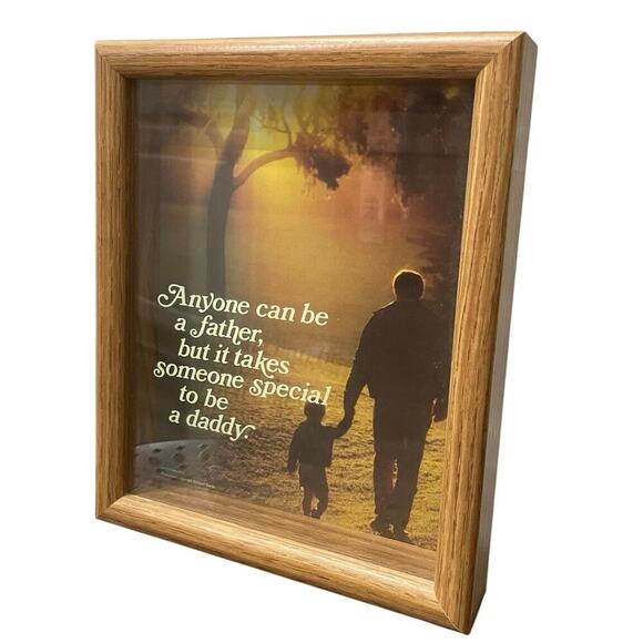 1990 WOODEN FRAME FATHERS DAY MESSAGE GIFT DADDYS DAY PRESENT LOVELY 90’s - Picture 1 of 10